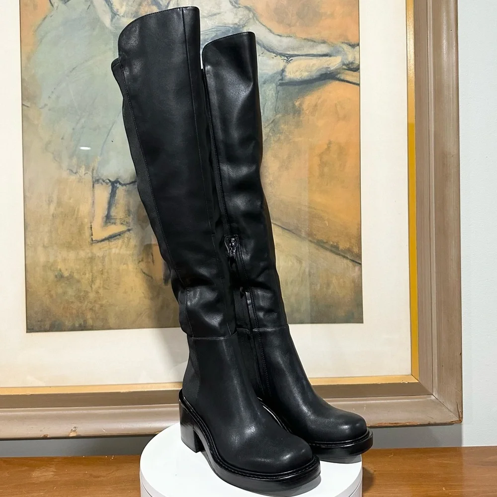 🌸DKNY🌸 Winsloe Platform Over The Knee Boots In Black Size: 5M